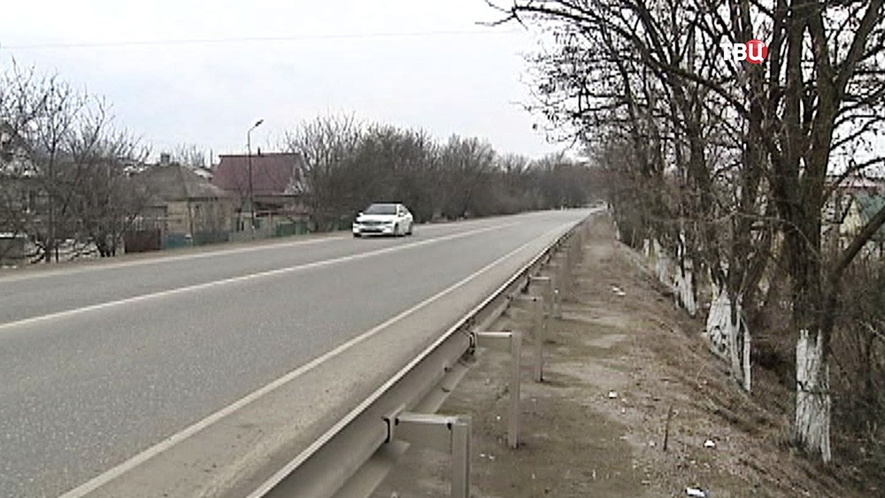 Место гибели водителя в Ставрополе