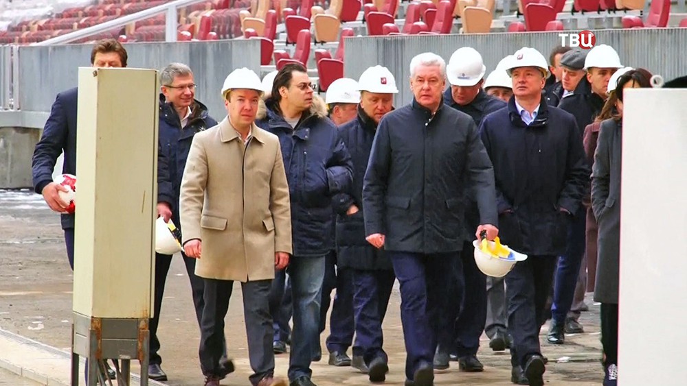 Сергей Собянин осмотрел ход реконструкции стадиона "Лужники"