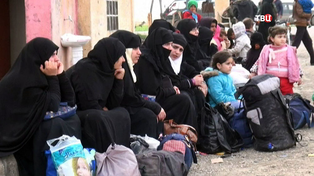 Беженцы из сирийского города Ракка