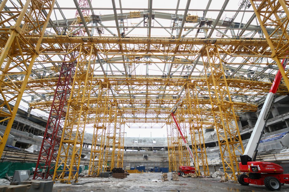 Работы по реконструкции стадиона "Динамо"