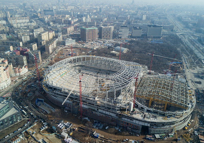 Работы по реконструкции стадиона "Динамо"