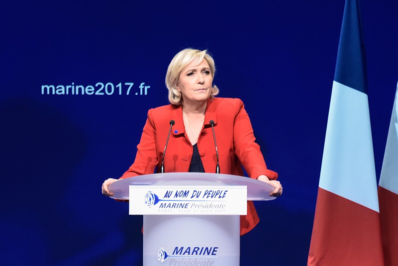 Кандидат в президенты Франции Марин Ле Пен 