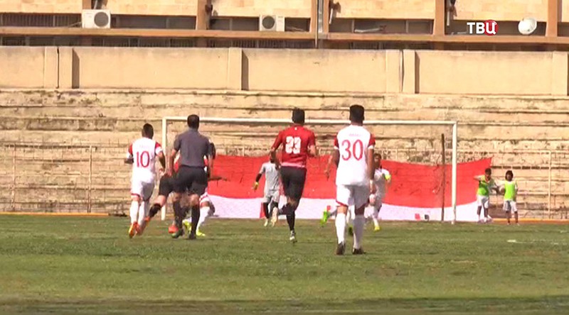 Футбольной матч премьер-лиги в Сирии