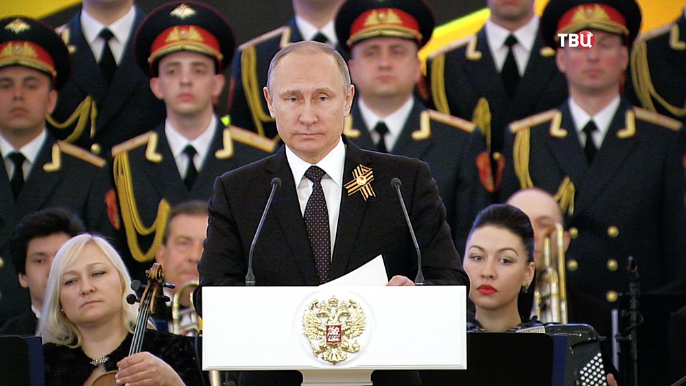 Владимир Путин на торжественном приёме по случаю Дня Победы в Кремле