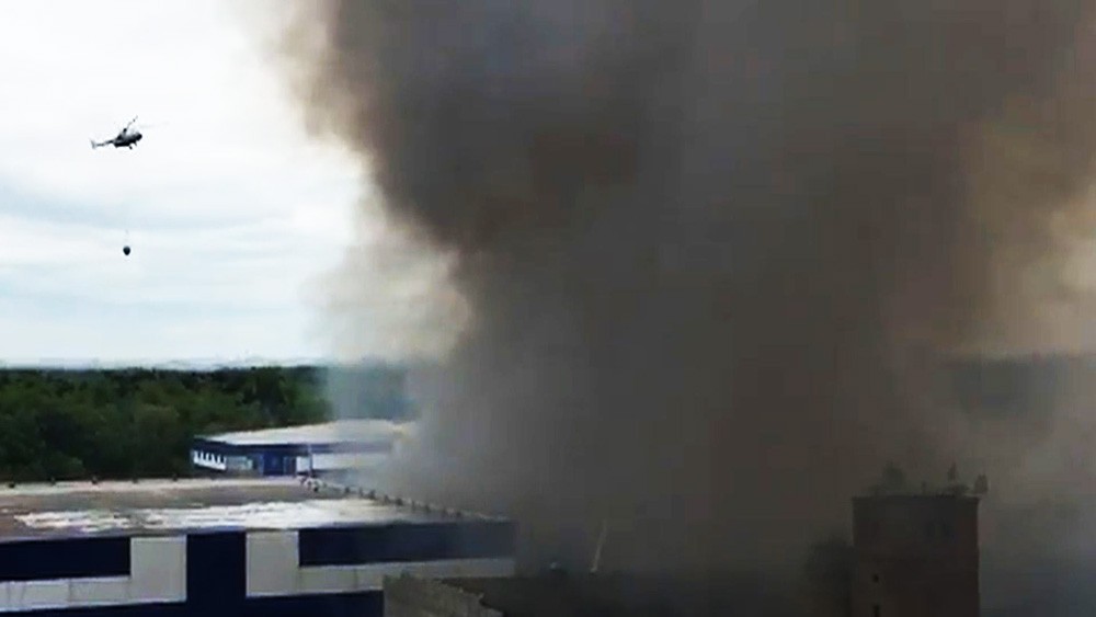 Пожар на складе в Лыткарине 