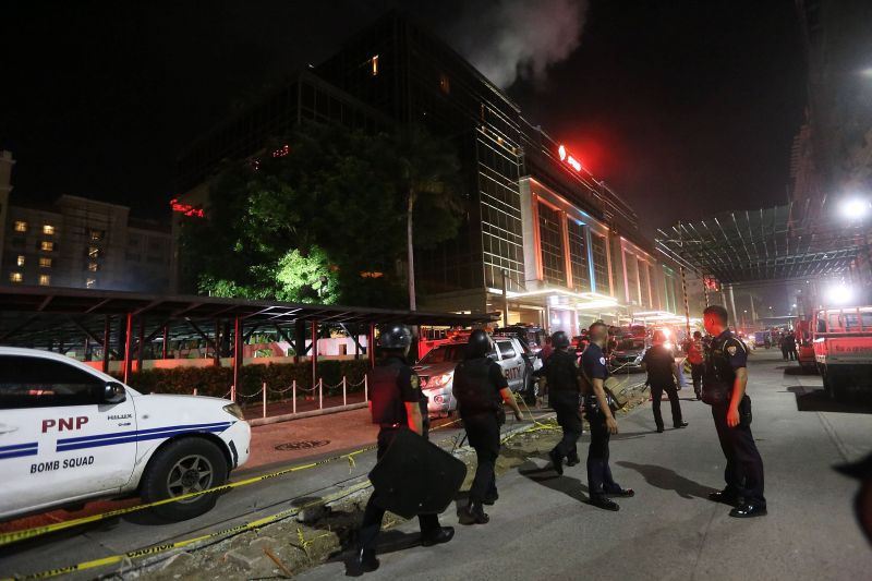 Полиция Филиппин на месте происшествия в Маниле