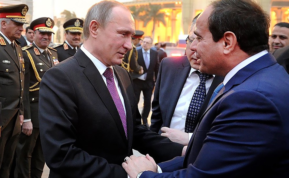 Президент России Владимир Путин и президент Египта Абдельфаттах Сиси