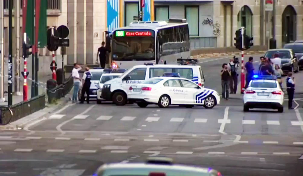 Полиция Брюсселя на месте происшествия
