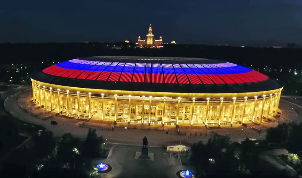 Подсветка стадиона "Лужники"