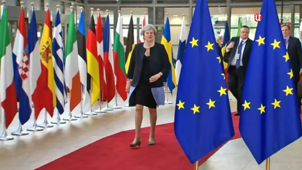 Премьер-министр Великобритании Тереза Мэй на саммите ЕС
