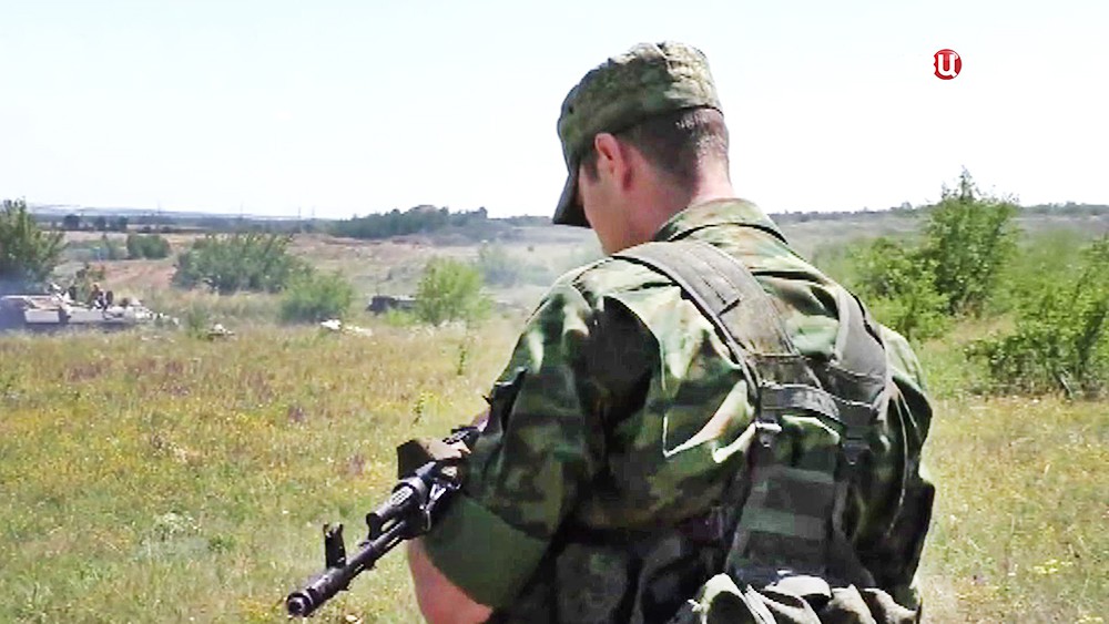 Бойцы народного ополчения в Донбассе