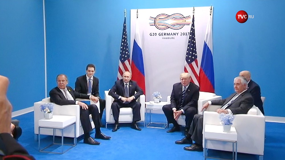 Владимир Путин и Дональд Трамп на саммите G 20 в Гамбурге
