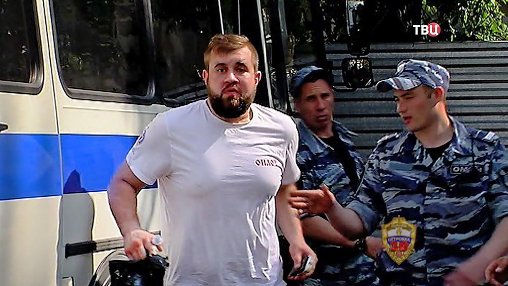 Задержанный Александр Орлов, который ударил корреспондента НТВ