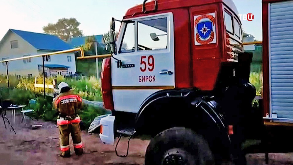 Пожарная машина города Бирск (республика Башкортостан)