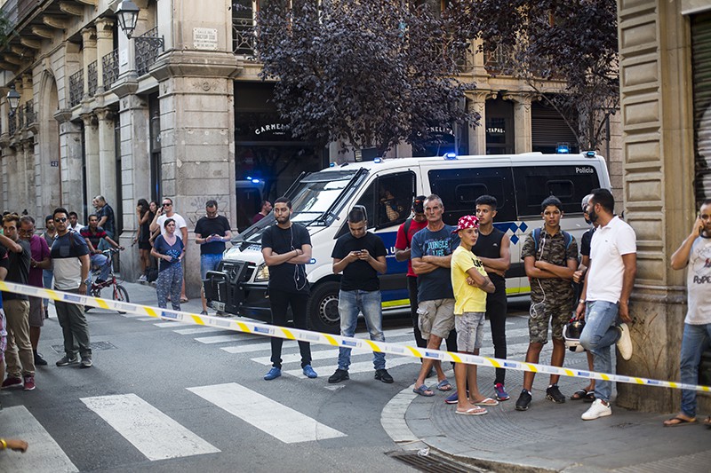 На месте теракта в Барселоне