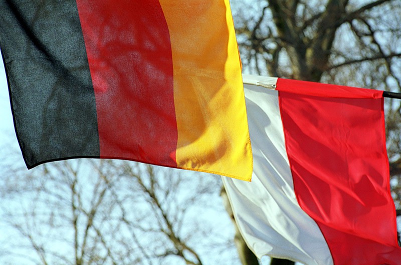 Флаги Польши и Германии