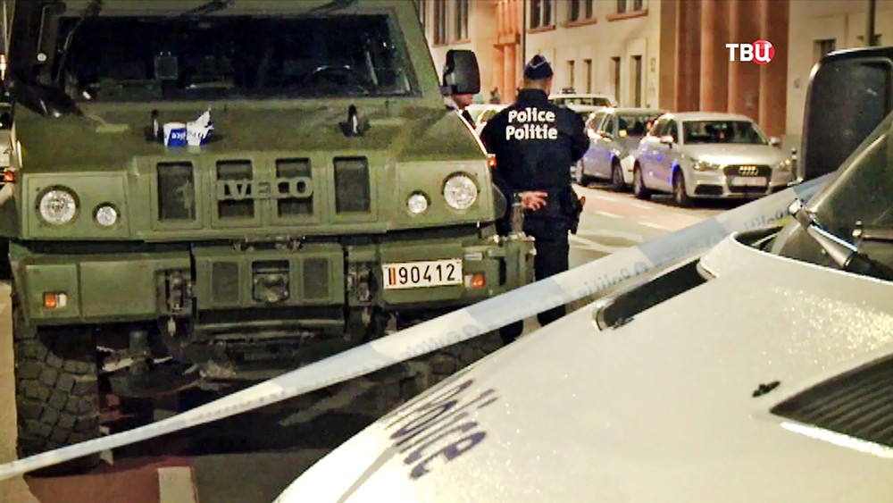 Полиция Брюсселя на месте происшествия