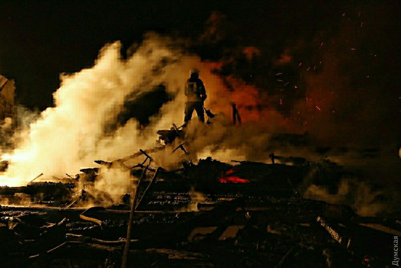 Пожар в детском лагере в Одессе 