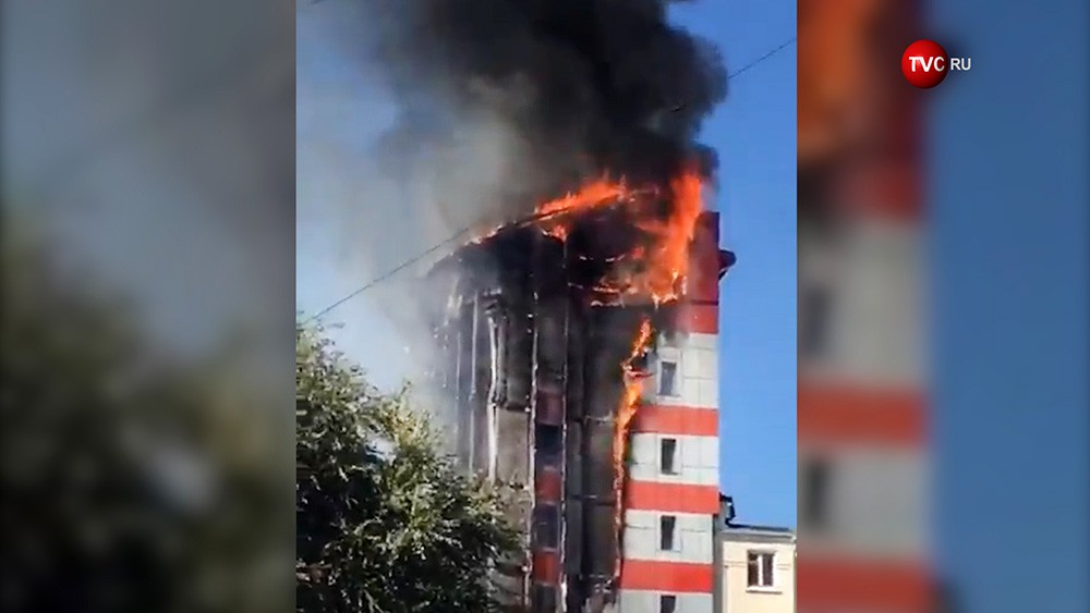 Пожар в гостинице в Ростове-на-Дону