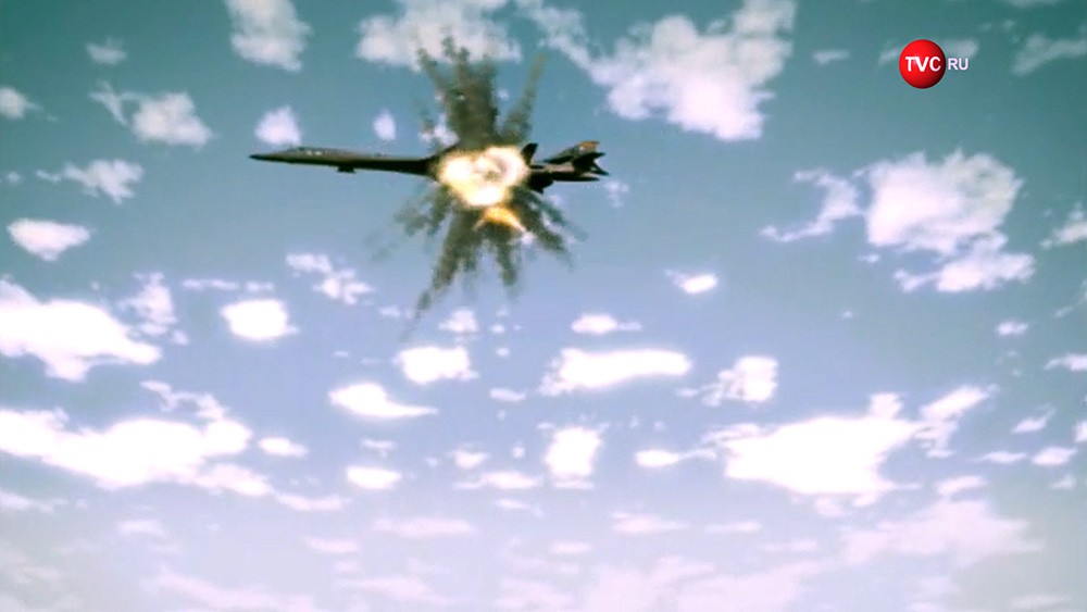 На видео издания DPRK Today показано, как ракеты КНДР уничтожают бомбардировщик США