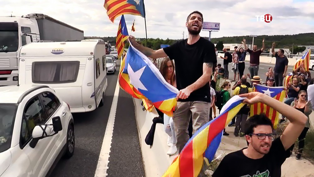 Забастовка в Каталонии