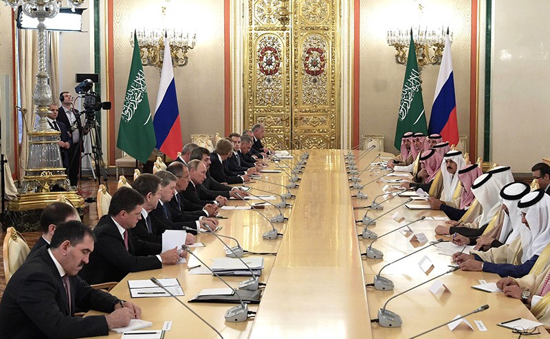 Переговоры Владимира Путина с Королём Саудовской Аравии Сальманом Бен Абдель Азизом Аль Саудом