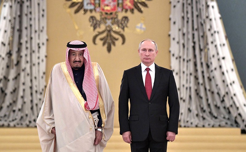 Владимир Путин и Король Саудовской Аравии Сальман Бен Абдель Азиз Аль Сауд