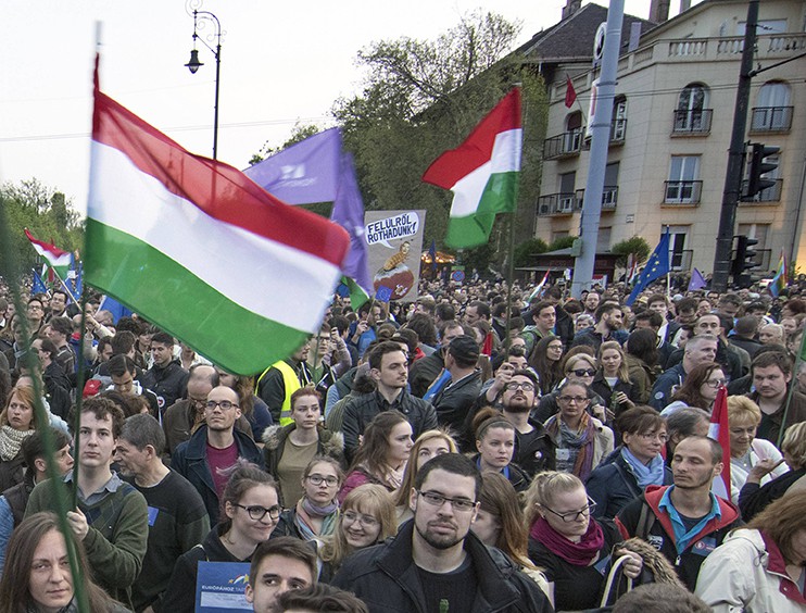 Митинг в Венгрии 
