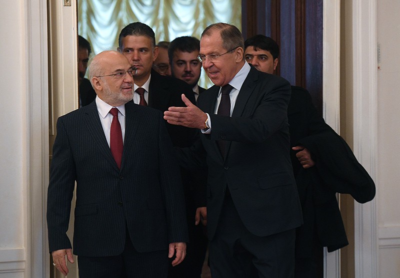 Глава МИД России Сергей Лавров и глава МИД Ирака Ибрагим аль-Джаафари
