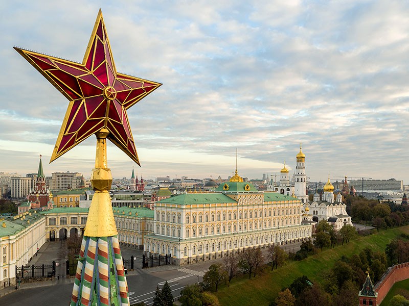 Звезда на Водовзводной башне Московского Кремля