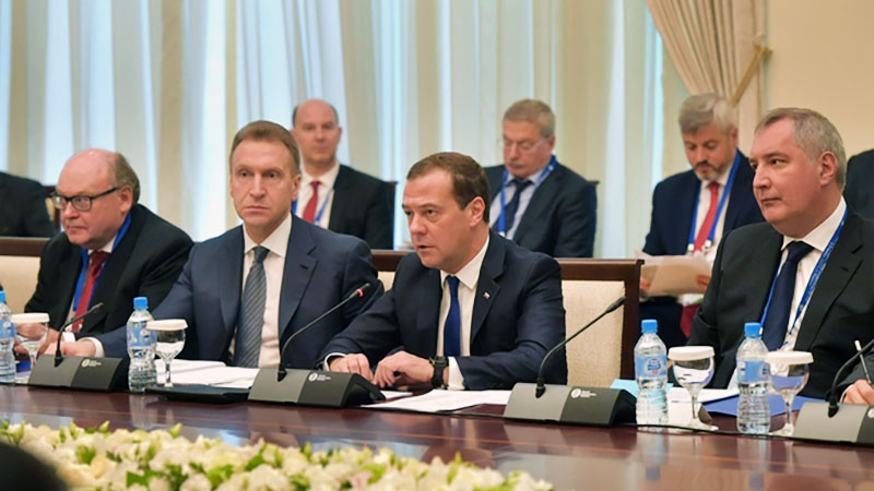 Дмитрий Медведев на Российско-узбекистанских переговорах