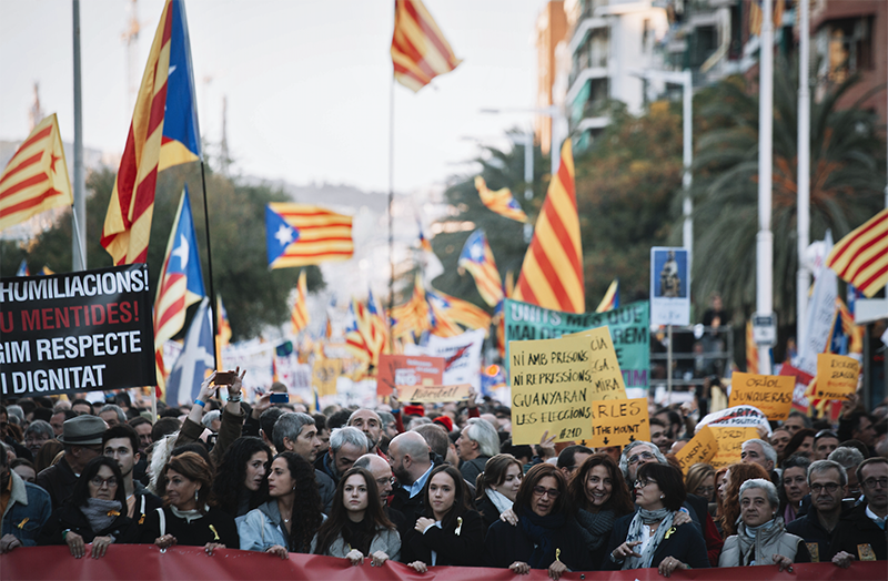 Митинг в Барселоне 