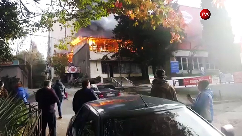Пожар в общежитии в Сочи