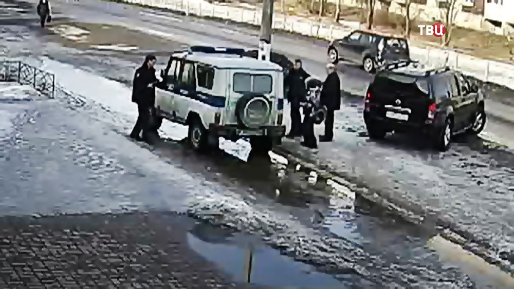 Полиция Приозерска на месте наезда автомобиль на мальчика