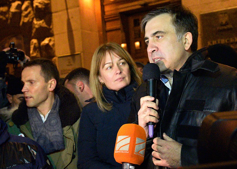 Михаил Саакашвили отвечает на вопросы журналистов