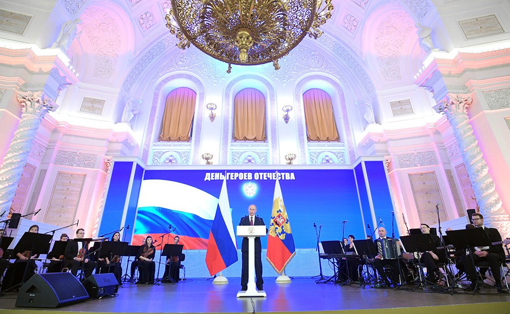 Владимир Путин на торжественном приёме по случаю Дня Героев Отечества
