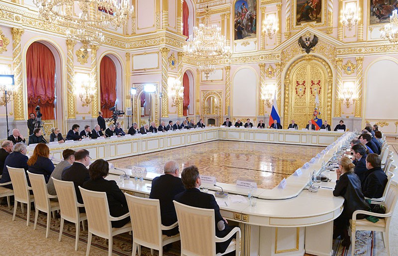 Президент России Владимир Путин проводит заседание Совета по культуре и искусству