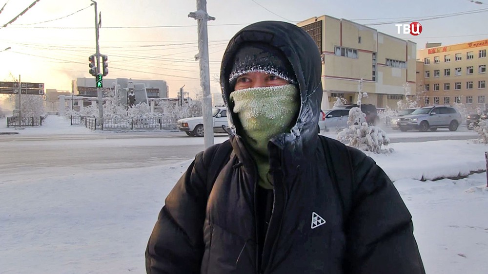 Морозная погода в Якутии