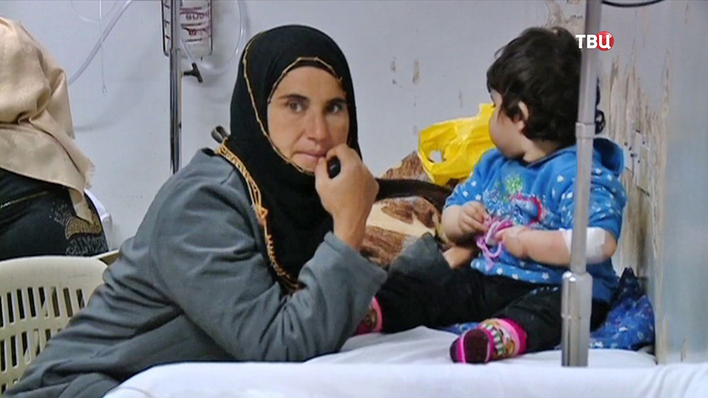 Жители Сирии в больнице