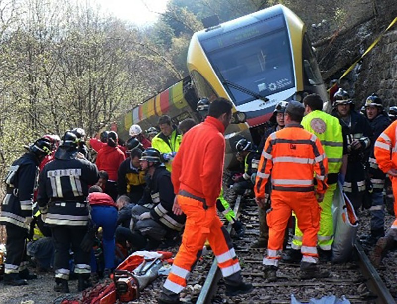 Авария поезда в Италии 