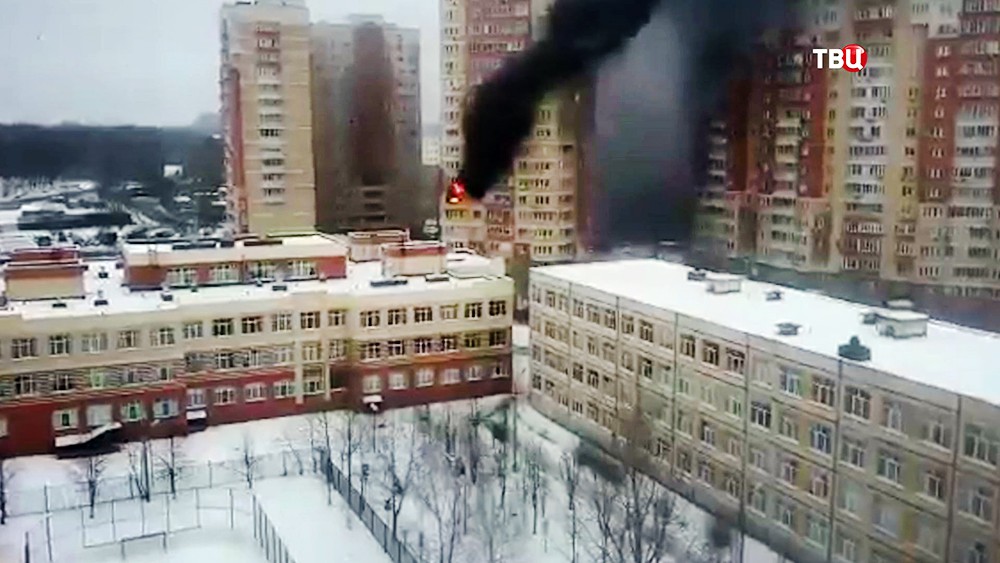Пожар в многоэтажном доме