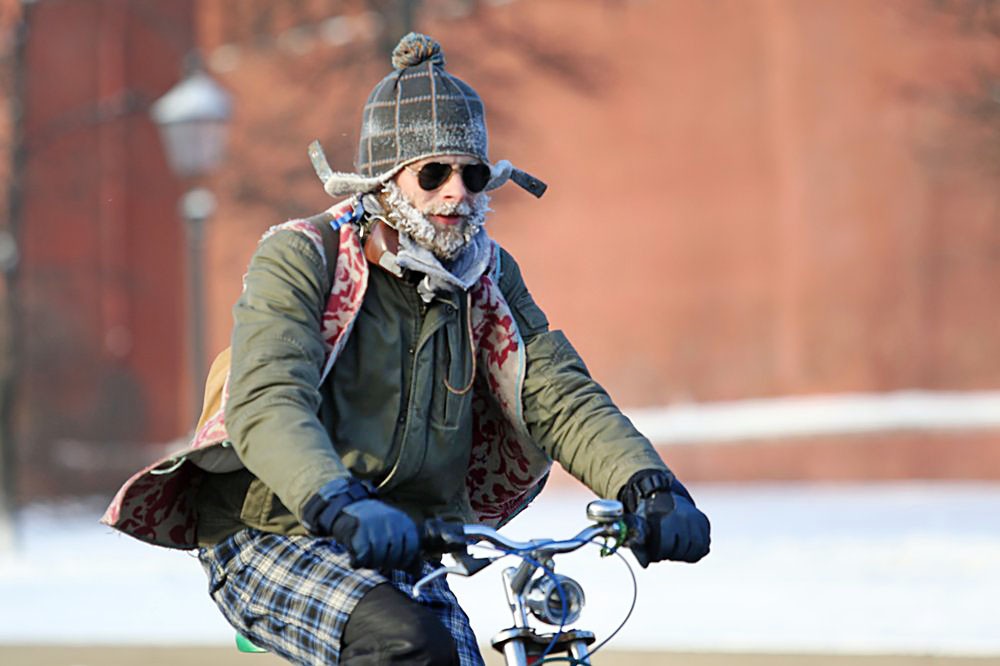 Зимний Московский велопарад
