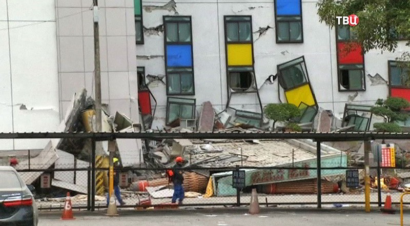 Последствия землетрясения на Тайване