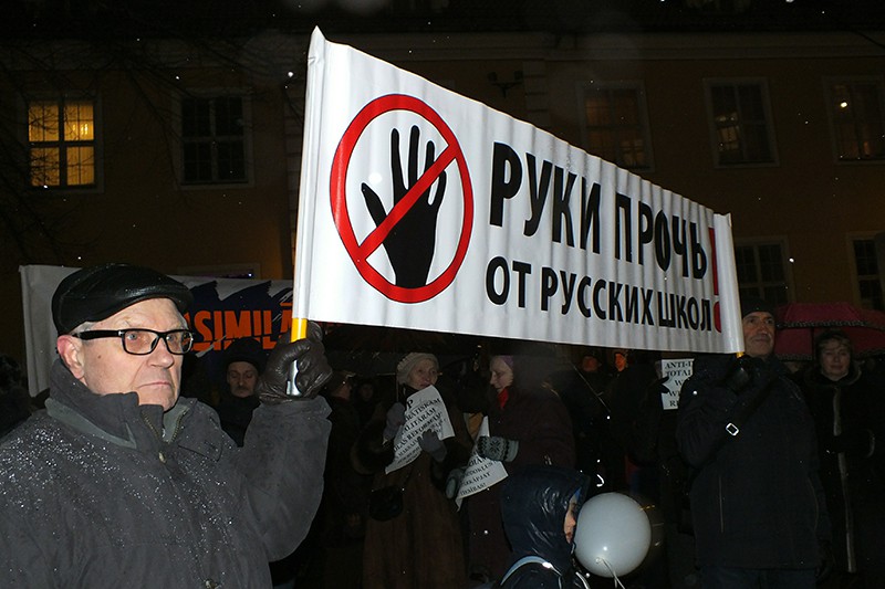 Митинг в Латвии 