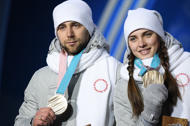 Российские спортсмены Анастасия Брызгалова и Александр Крушельницкий