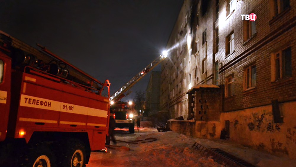 Пожар в общежитии в Пермском крае