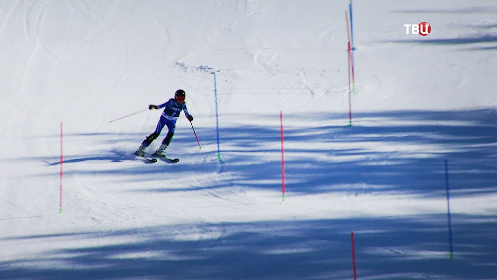 Паралимпийцы на горнолыжном склоне