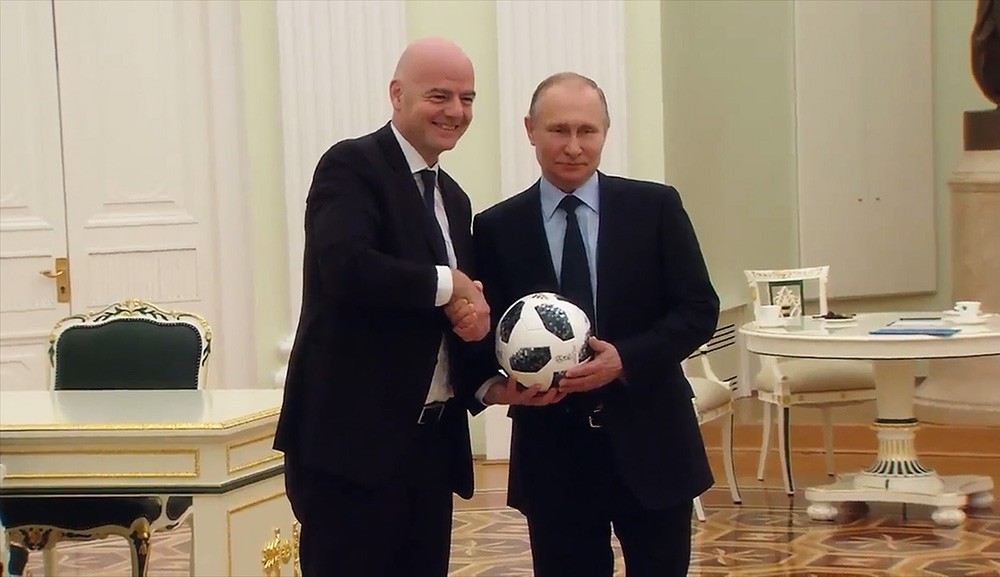 Президент FIFA Джанни Инфантино и Владимир Путин