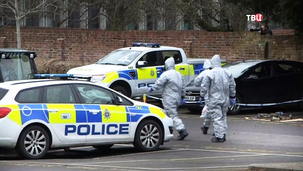 Полиция Великобритании на месте химического заражения