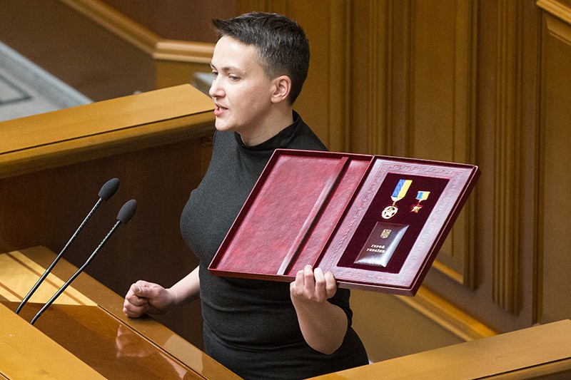 Внефракционный народный депутат Украины Надежда Савченко 